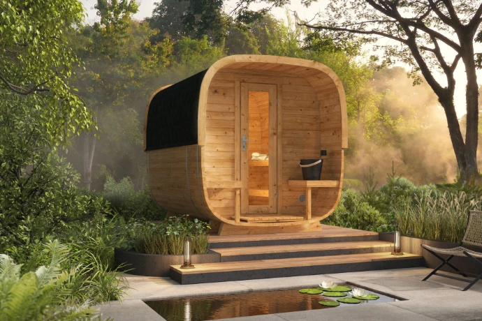 Sauna cube en bois 