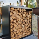Rack a buches noir en 38.5 cm prof