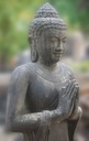 Buddha en pierre de lave