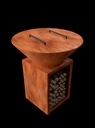 Couvercle pour barbecue corten
