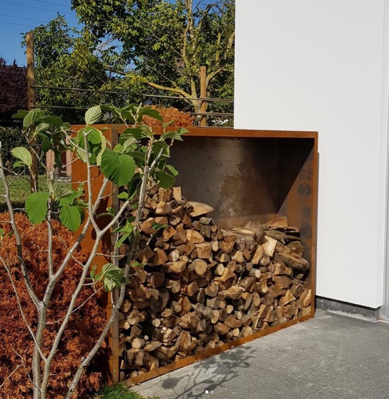 Rack a buches Corten en 38.5 cm prof (copie)