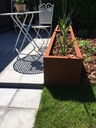 Bac en acier corten rectangulaire 2 mm
