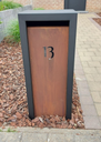 Boite aux lettres a colis Collu corten combo noire
