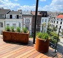 Bac en acier corten carré 2 mm