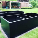 Jardinière rectangulaire Artus en acier alu 3 mm RAL 9005 (copie)