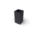 Jardinière rectangulaire Artus en acier alu 3 mm RAL 9005 