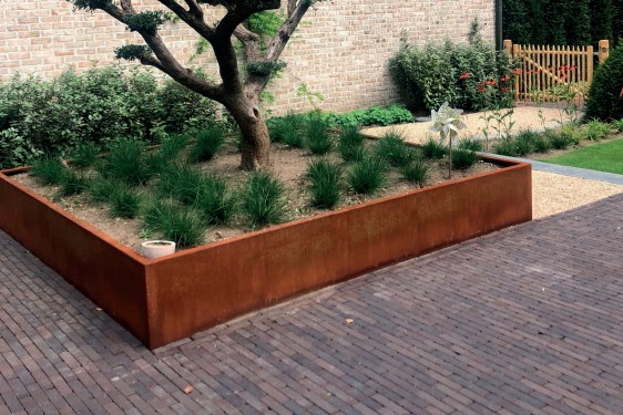 Bordus bac a plantes sans fond Corten Ht 300mm