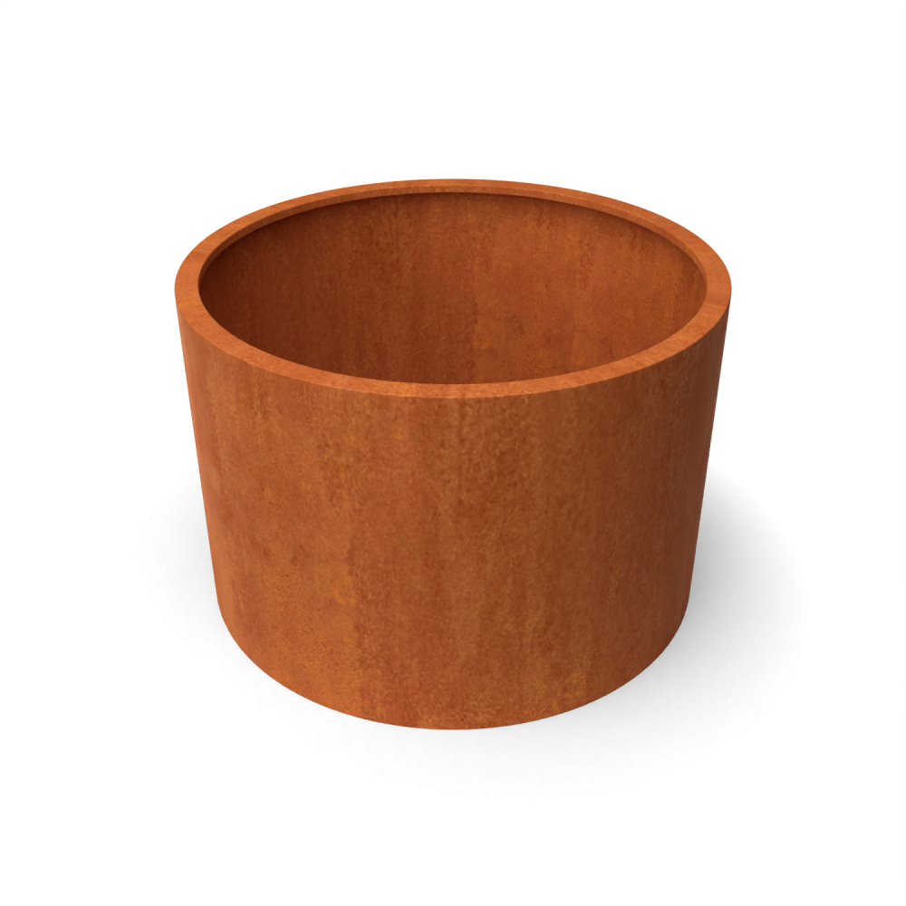 Jardinière corten ronde Ht 80 cm (120 cm)