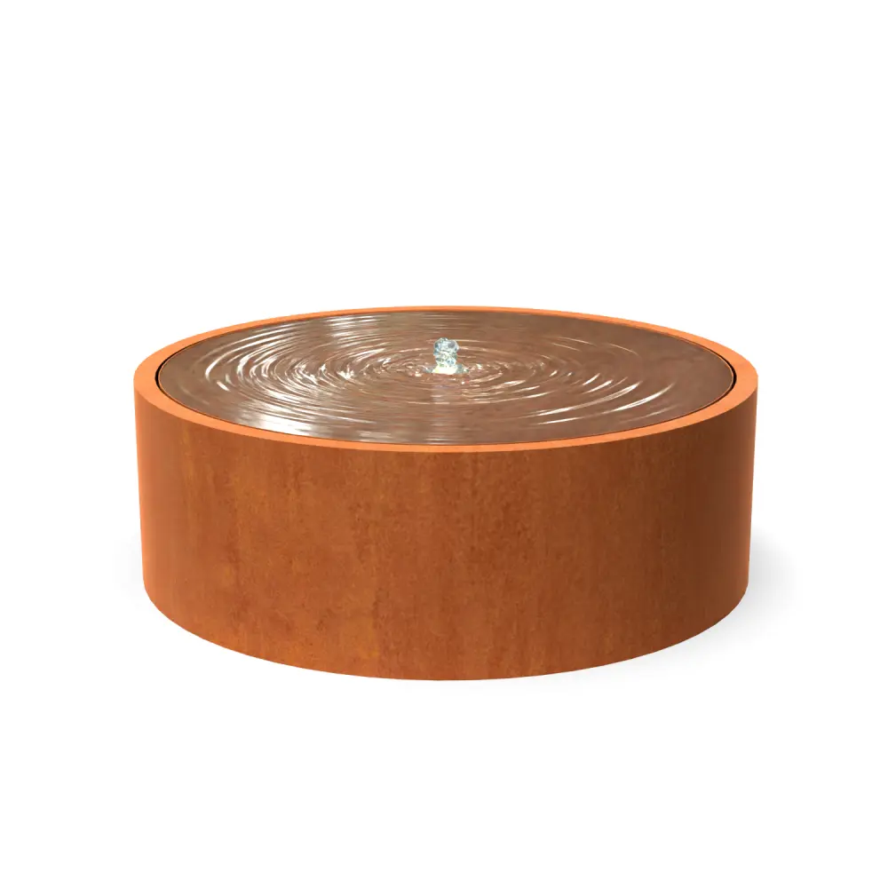 Table d'eau corten ronde  (150x50)